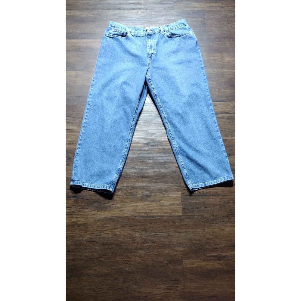 Vintage Tommy Hilfiger Women's Light Wash Straight Leg Mom Jeans Size 14